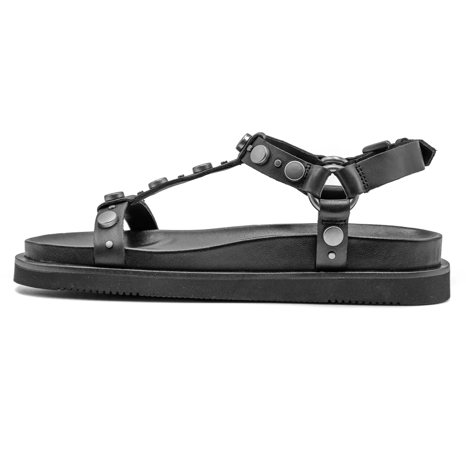 Sandali Ash Ugo Nero Borchiato Dallo Dallo Stile T-Bar Donna - Image 3