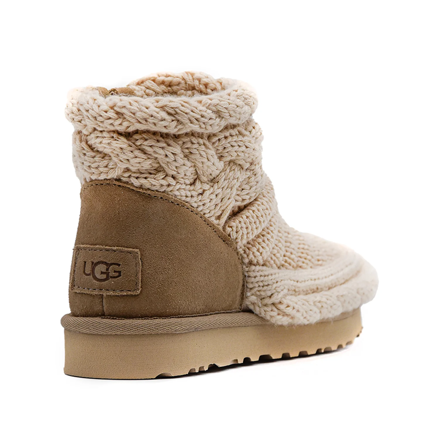 Ugg Chunky Knit Natural Donna Stivaletti Lavorazione Uncinetto - Image 4
