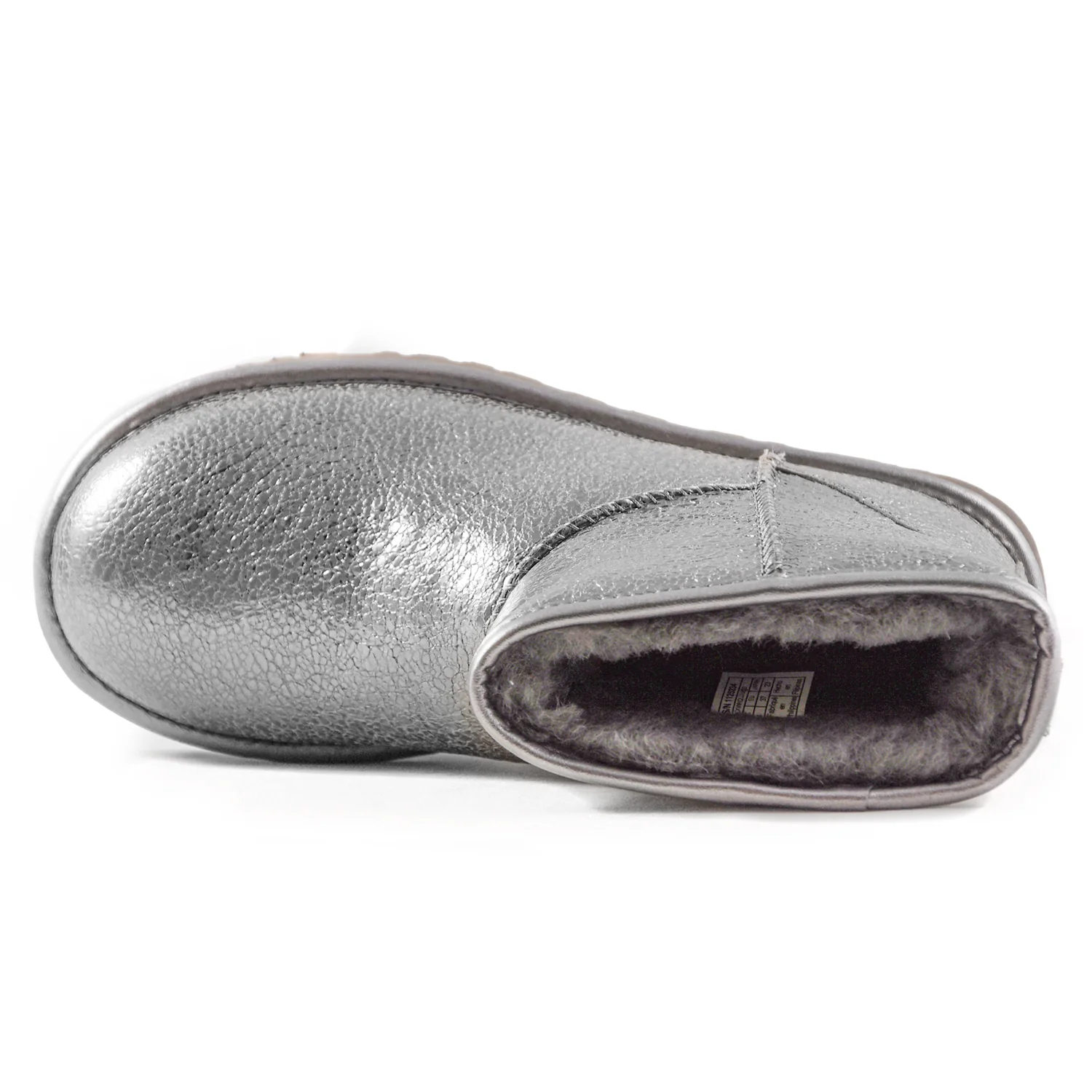 Ugg Stivaletti Classic Mini Donna Metallic Argento Con Montone - Image 4