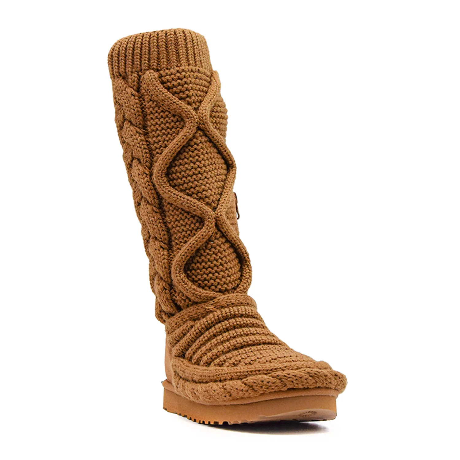 Stivali Ugg Tall Chunky Knit Tabacco Donna Motivo Nel Gambale - Image 4