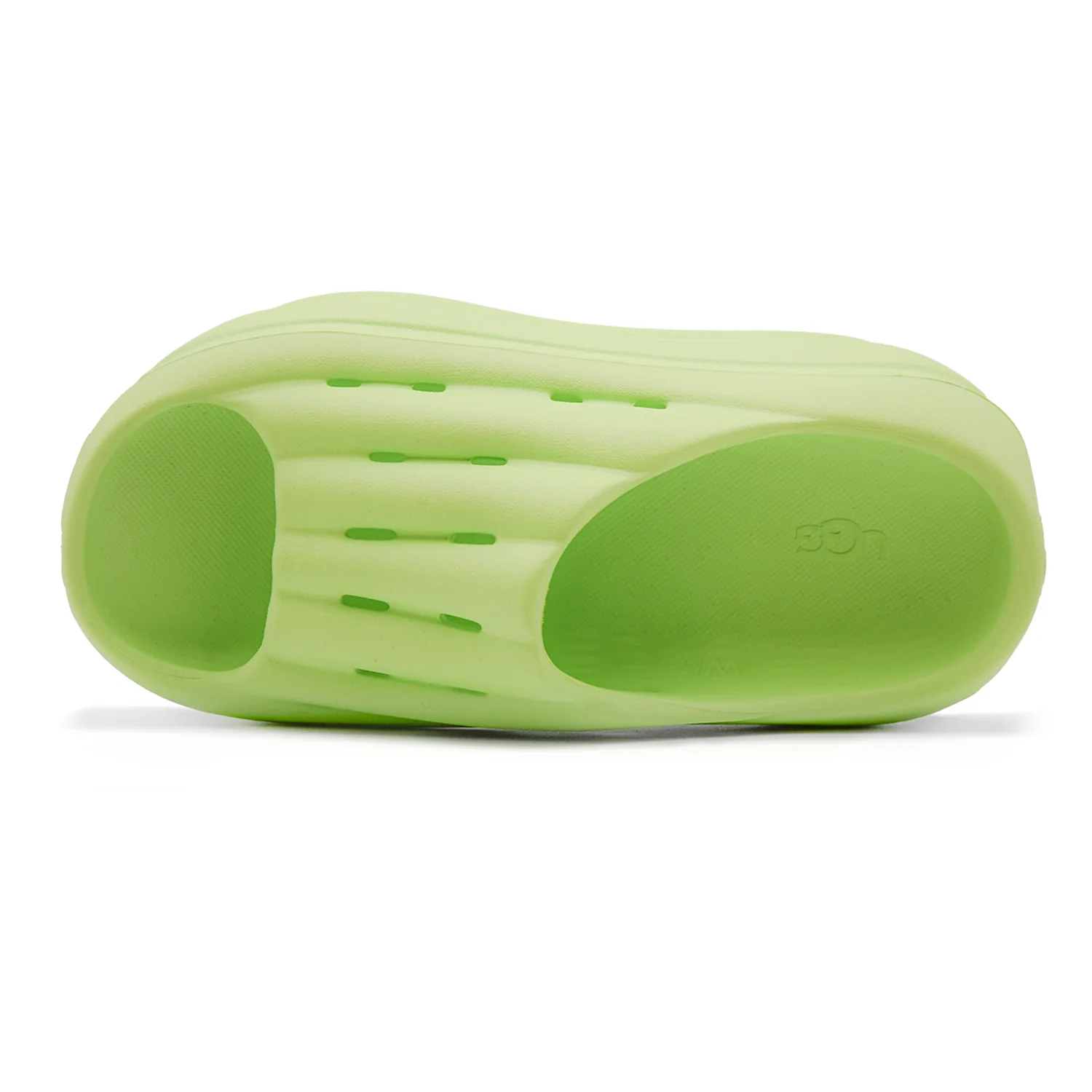 Sandali Ugg Foamo Slide Verde Donna Dal Designer Aerodinamico - Image 3