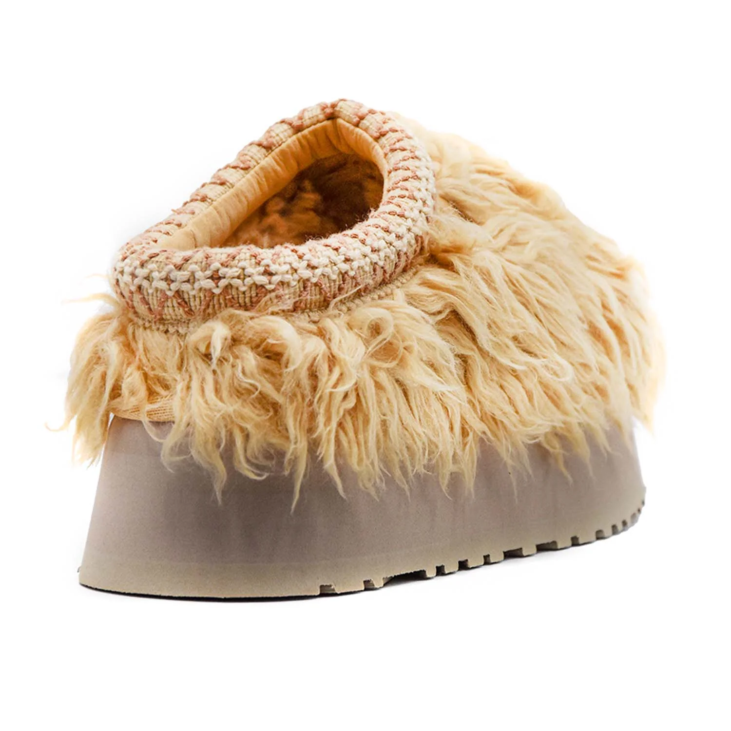 Ugg Sabot Fluff Momma Beige Donna Particolare Montone Riccio - Image 4