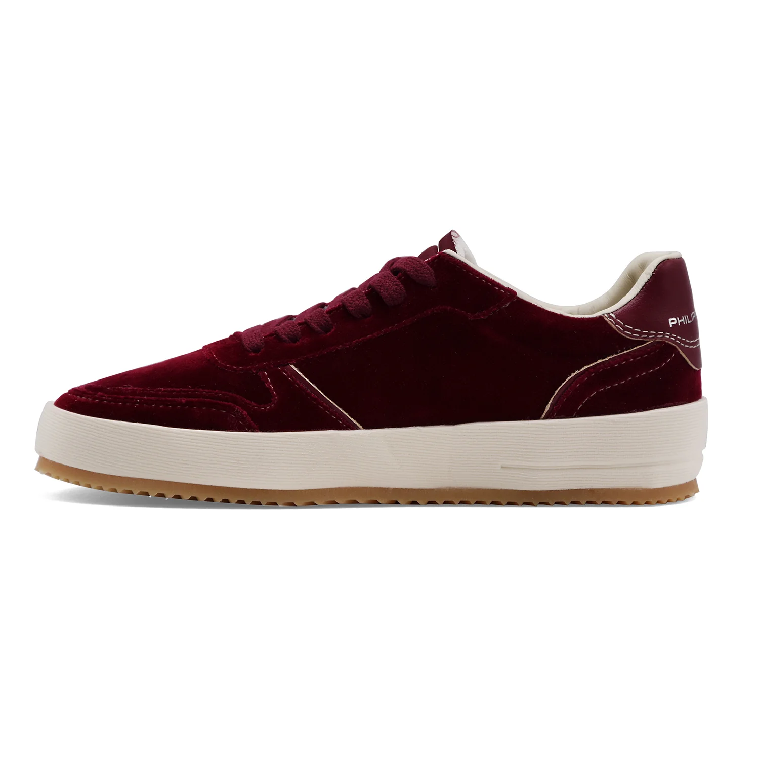 Sneakers Philippe Model Donna Nice Pregevole Velluto Bordeaux - Image 4