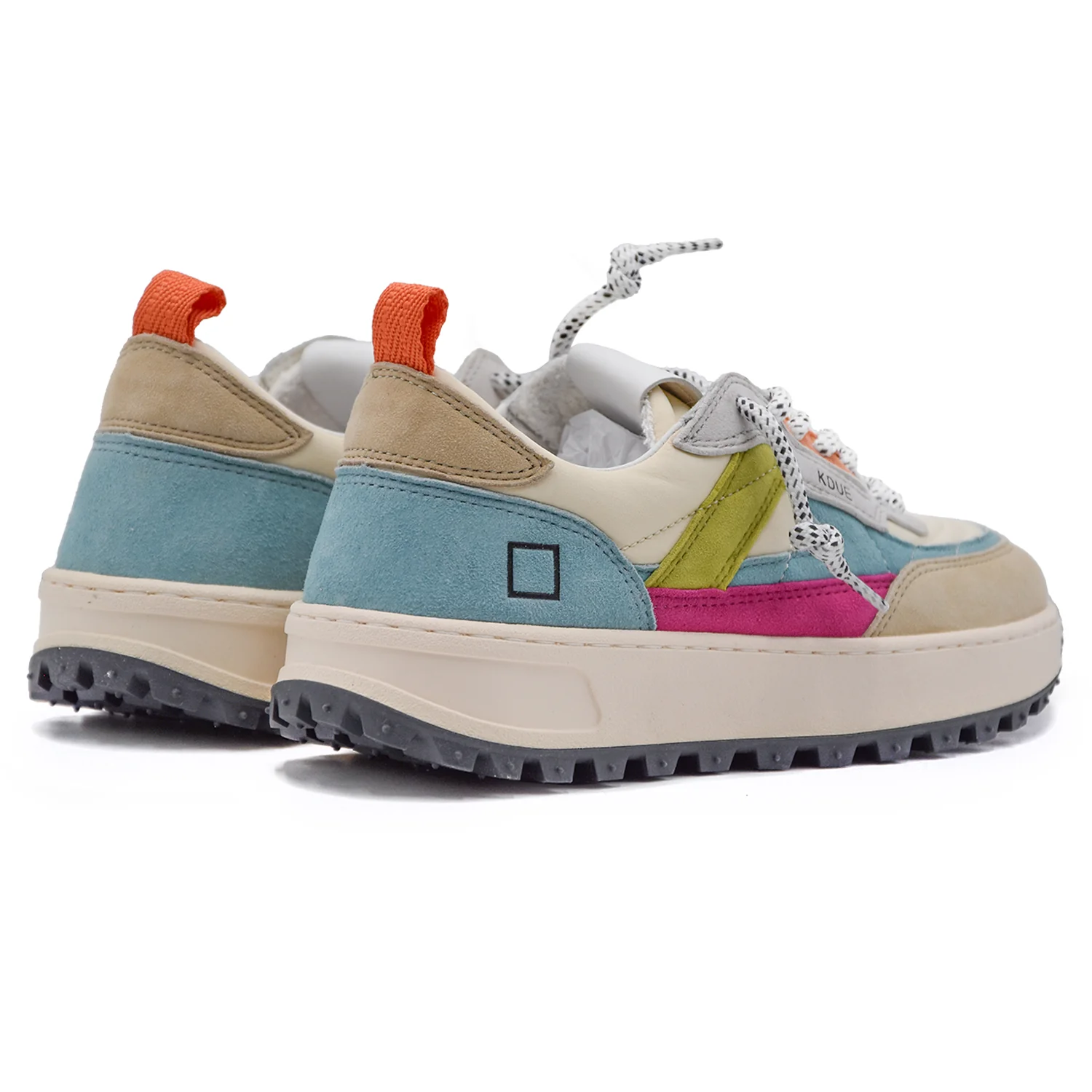 D.A.T.E. Sneakers Crema Multi KDue Donna Mix Di Colori E Pellami - Image 3
