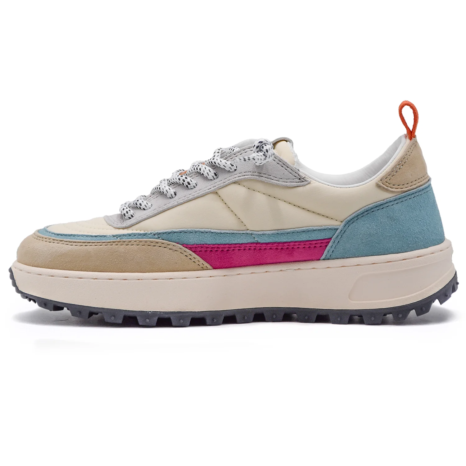 D.A.T.E. Sneakers Crema Multi KDue Donna Mix Di Colori E Pellami - Image 4