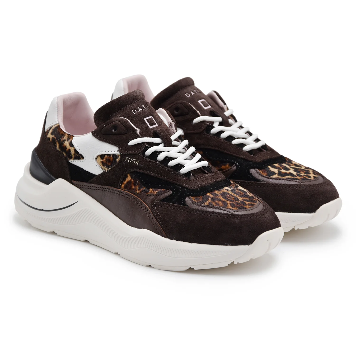 D.A.T.E. Sneakers Donna FUGA Marrone Con Dettagli Leopardati - Image 2