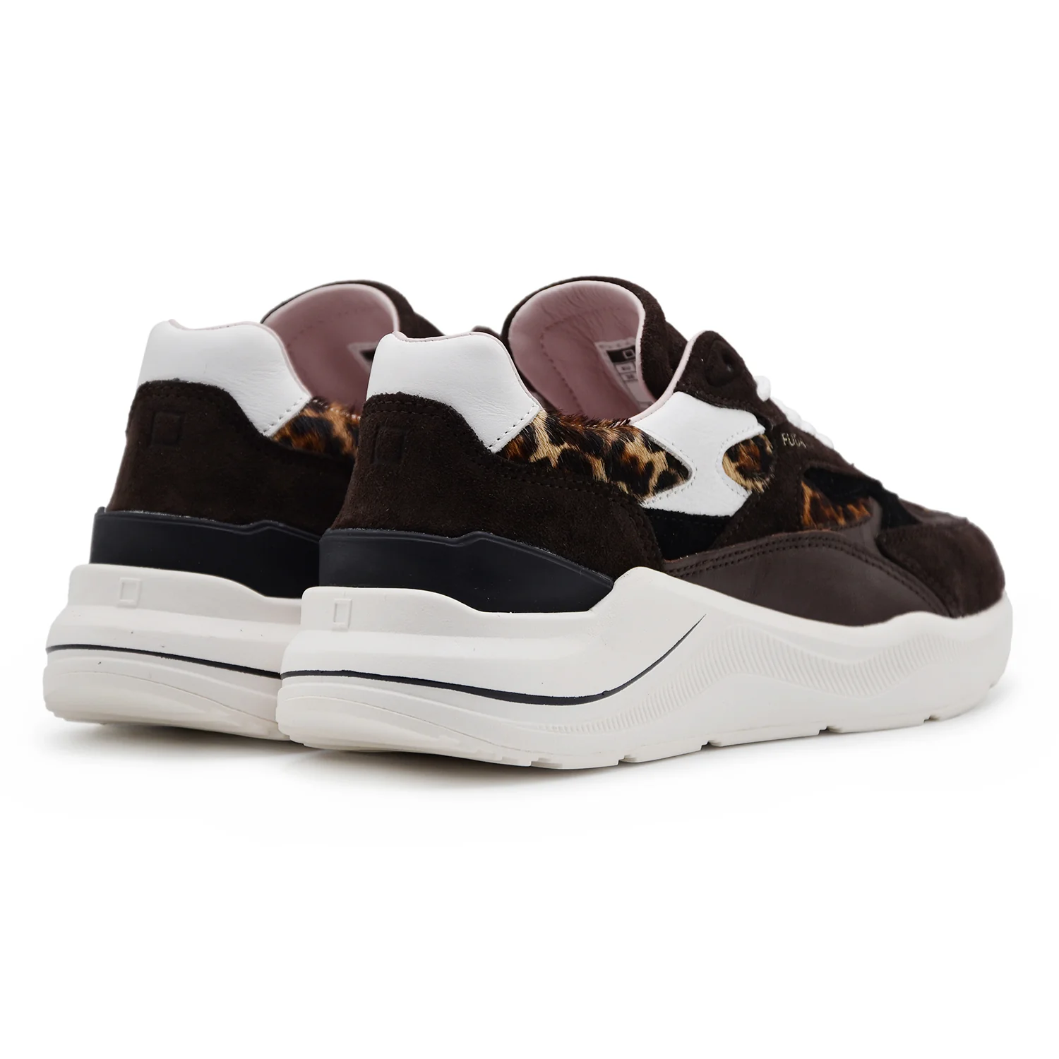 D.A.T.E. Sneakers Donna FUGA Marrone Con Dettagli Leopardati - Image 3