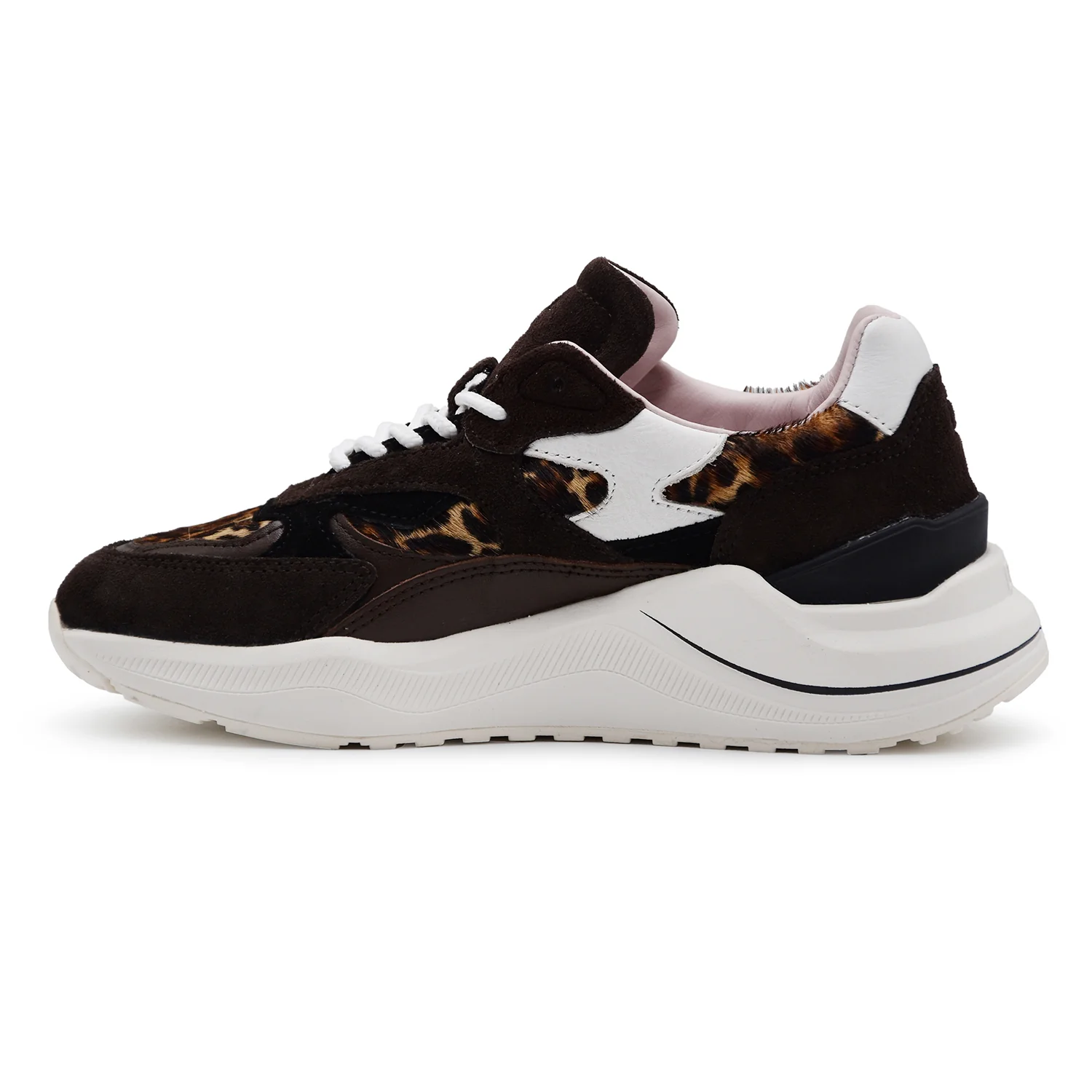 D.A.T.E. Sneakers Donna FUGA Marrone Con Dettagli Leopardati - Image 5