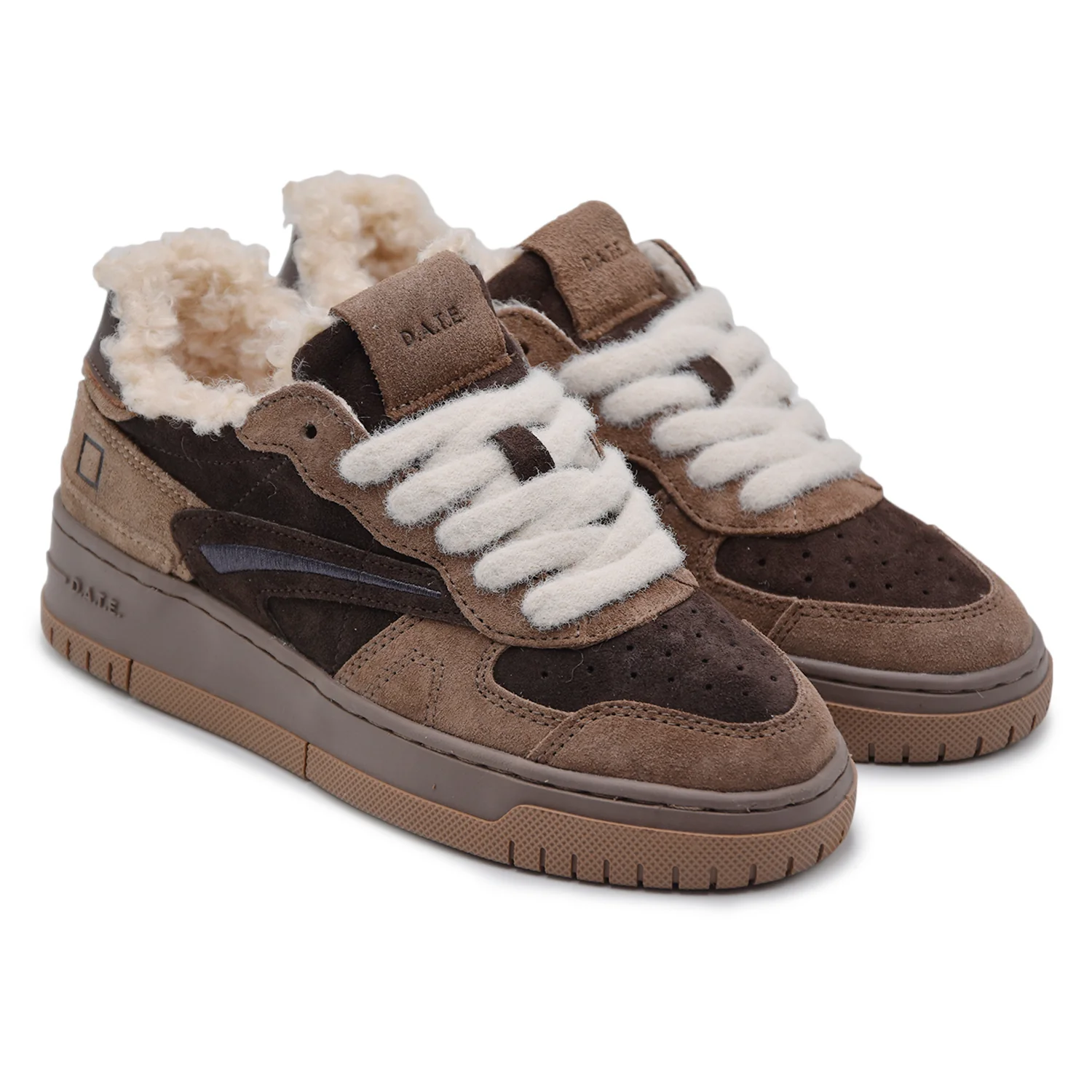 Sneakers D.A.T.E. Torneo Donna Pure Mono Chocolate Stile Basket - Image 3