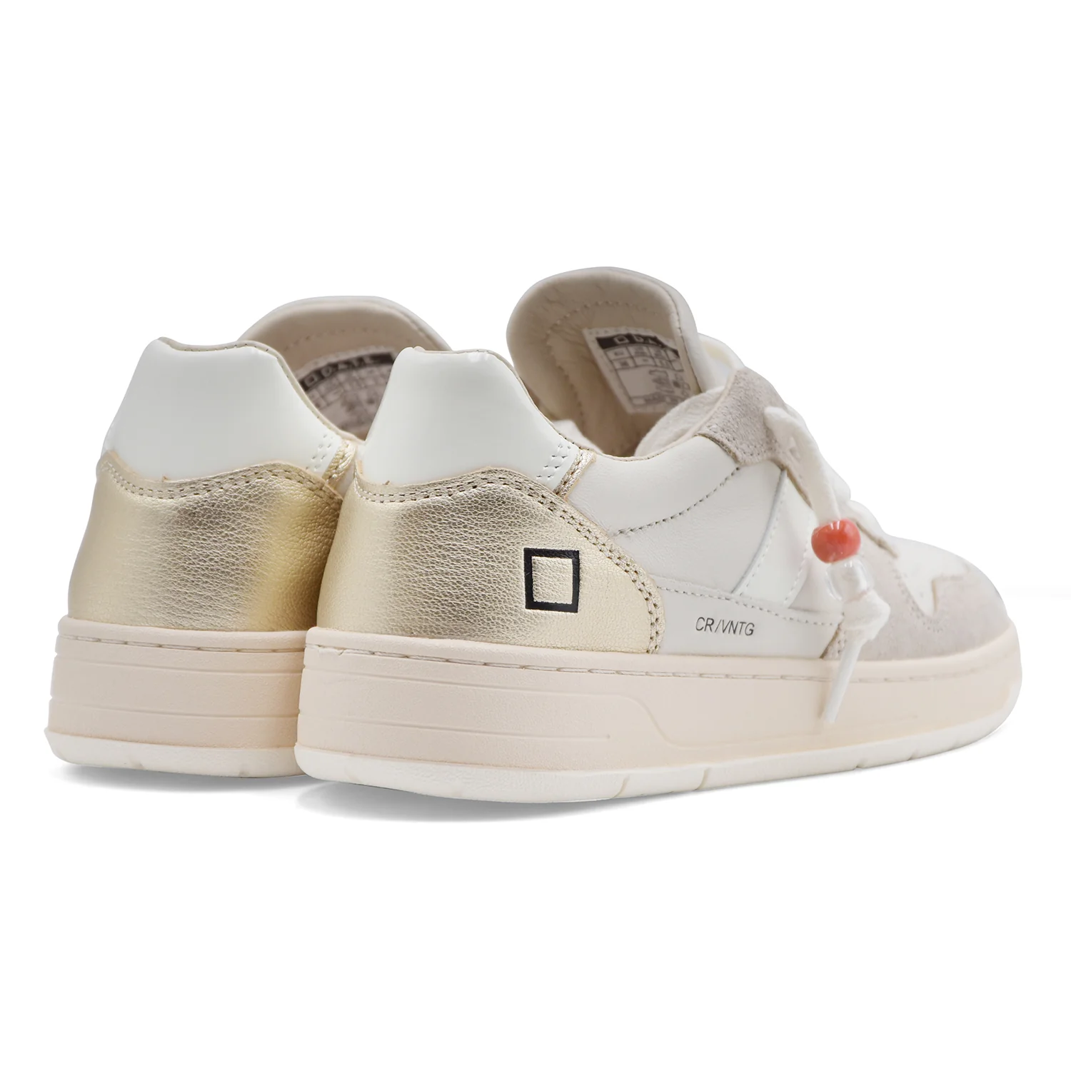 Sneakers Da Donna D.A.T.E. Bianco Court 2.0 Vintage Calf Ivory - Image 5