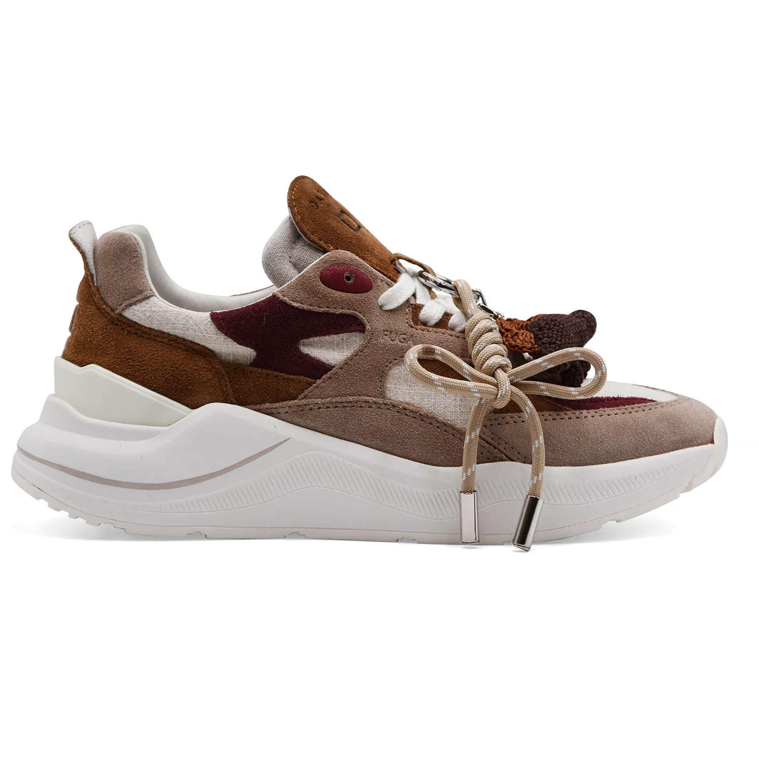 Sneakers Donna D.A.T.E. Fuga Linen Beige Design Contemporaneo