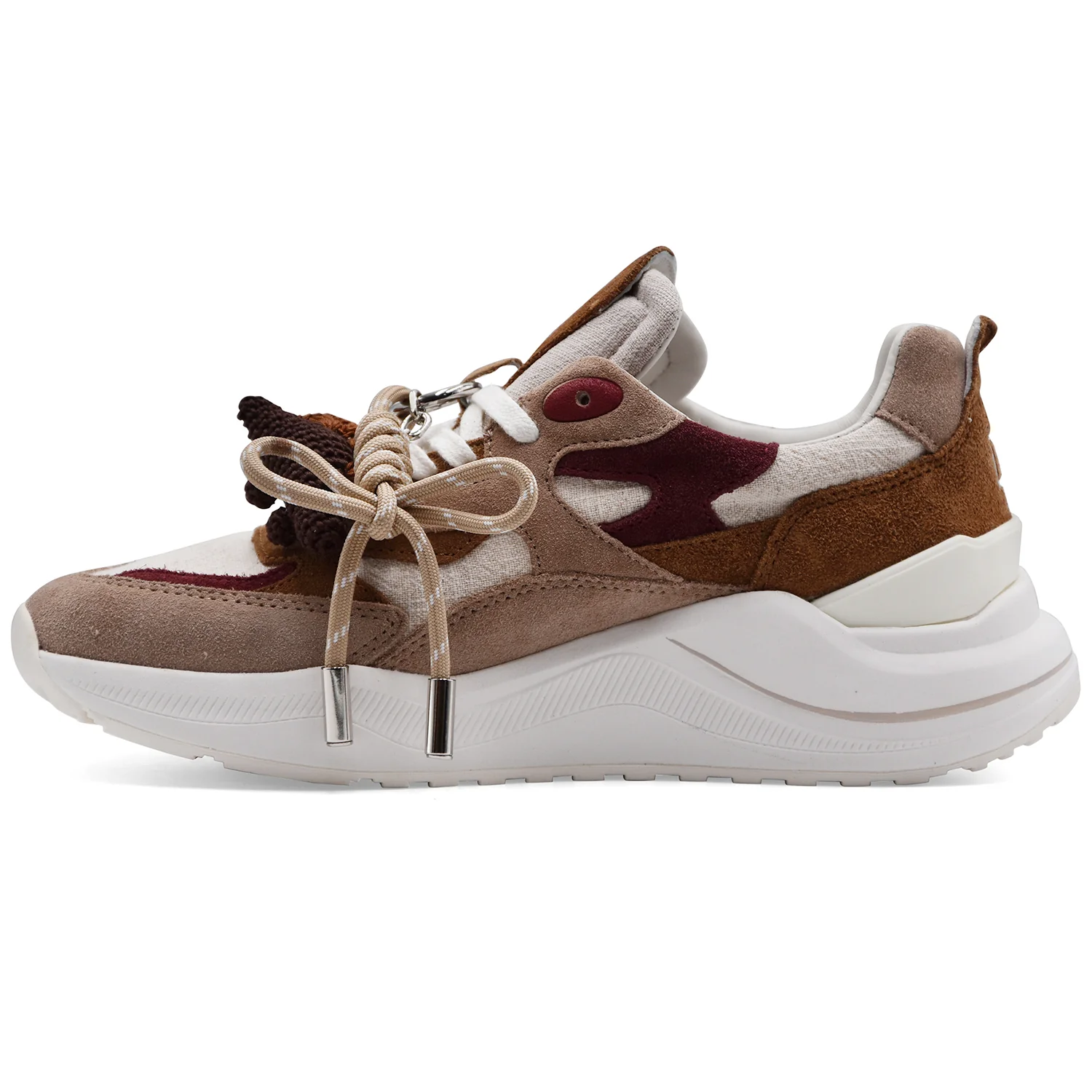 Sneakers Donna D.A.T.E. Fuga Linen Beige Design Contemporaneo - Image 5