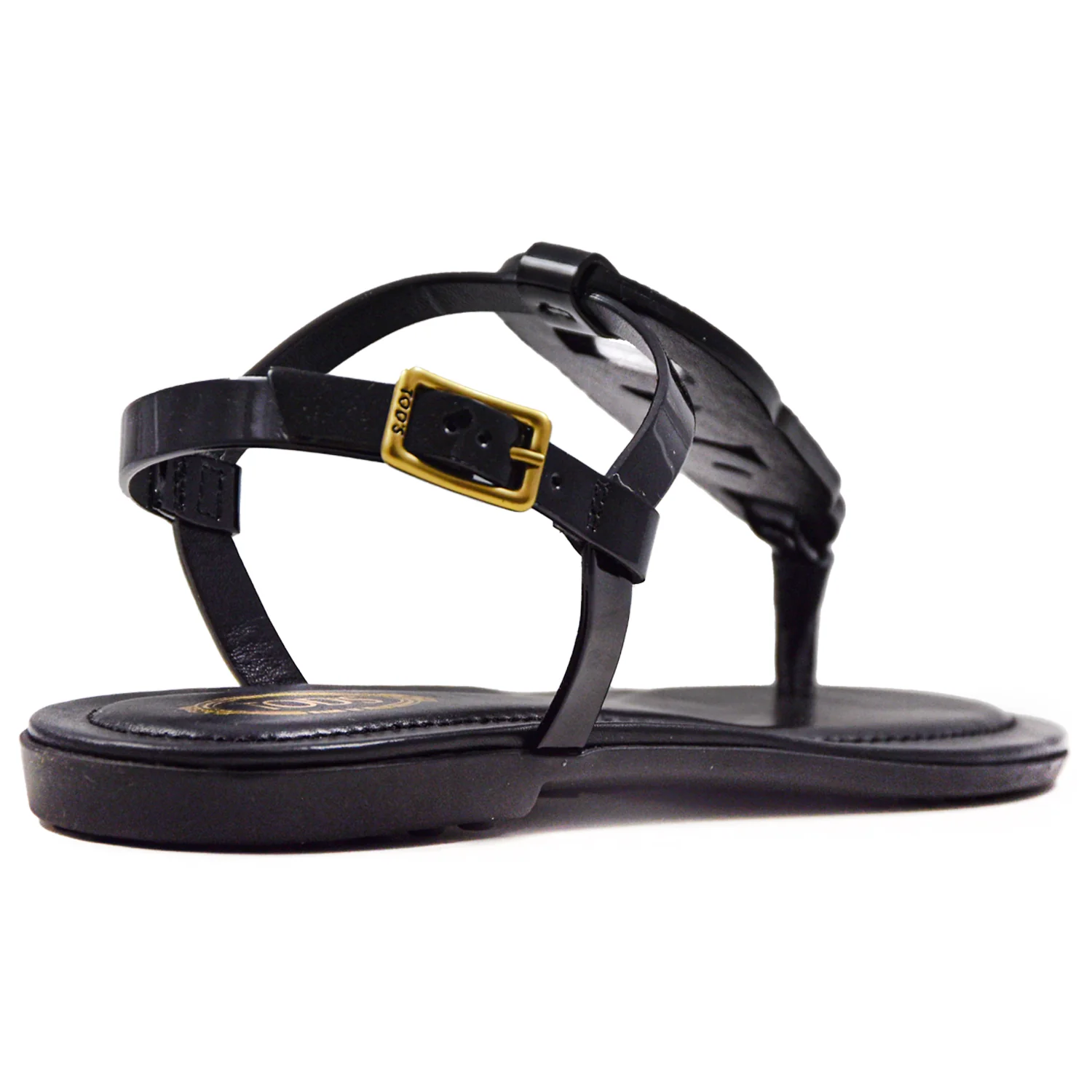 Sandali Tod's Donna Nero Lucido Suola Con Gommini A Rilievo - Image 4