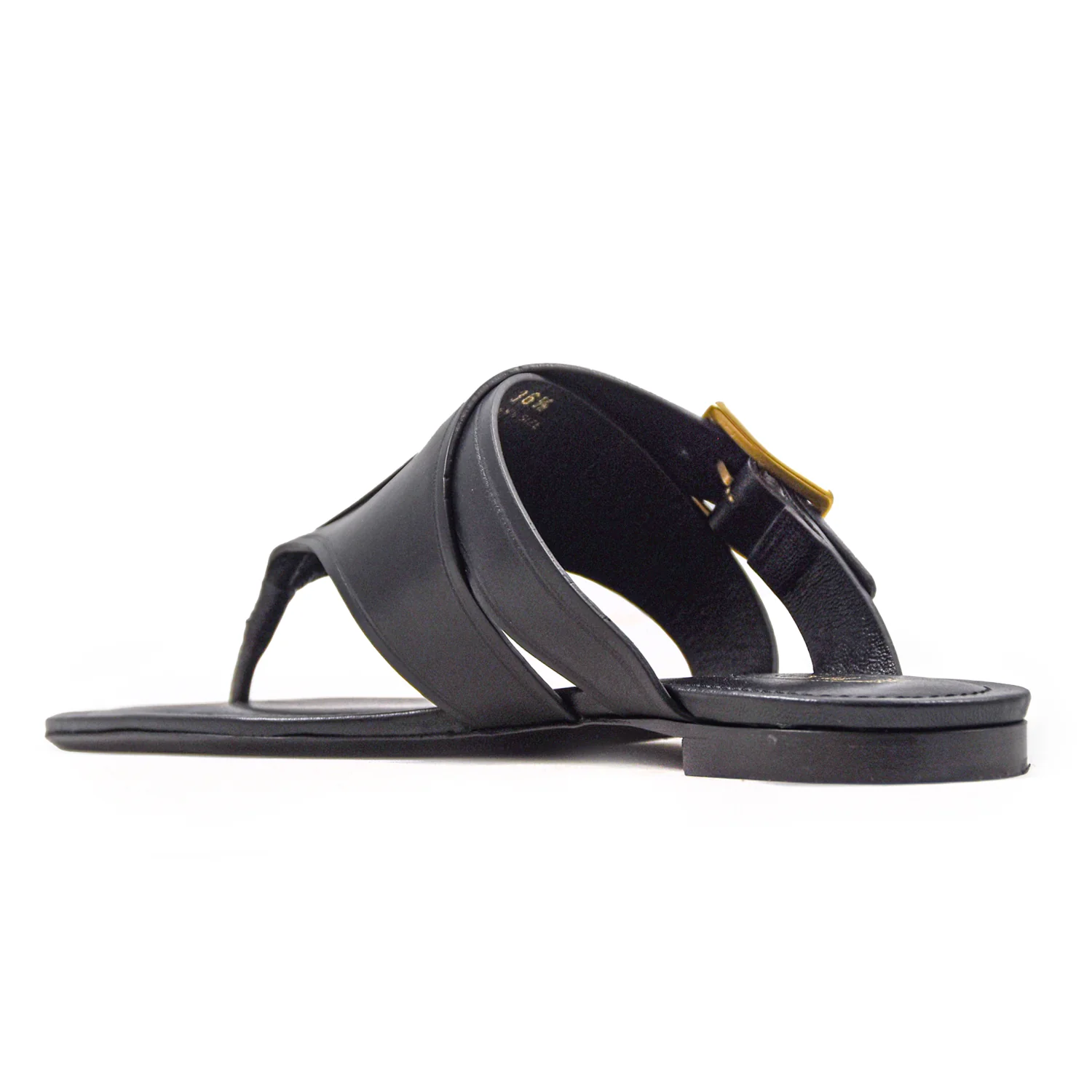 Sandali Tod's Donna In Pelle Nero Con Fibbia Bronzo Personalizzata - Image 4