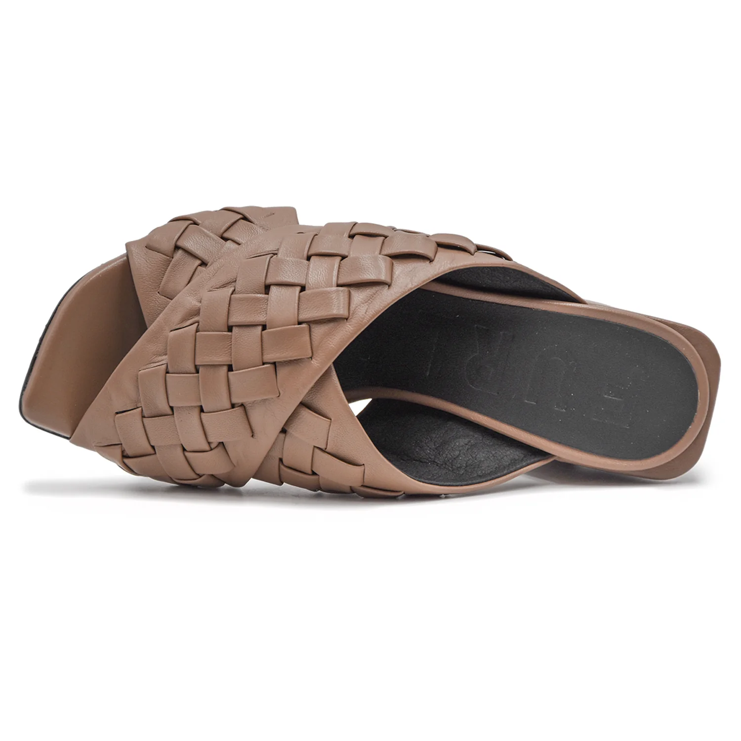 Sandali Furla Gerla Taupe Modello Avvolgente Ad Intrecci Donna - Image 4